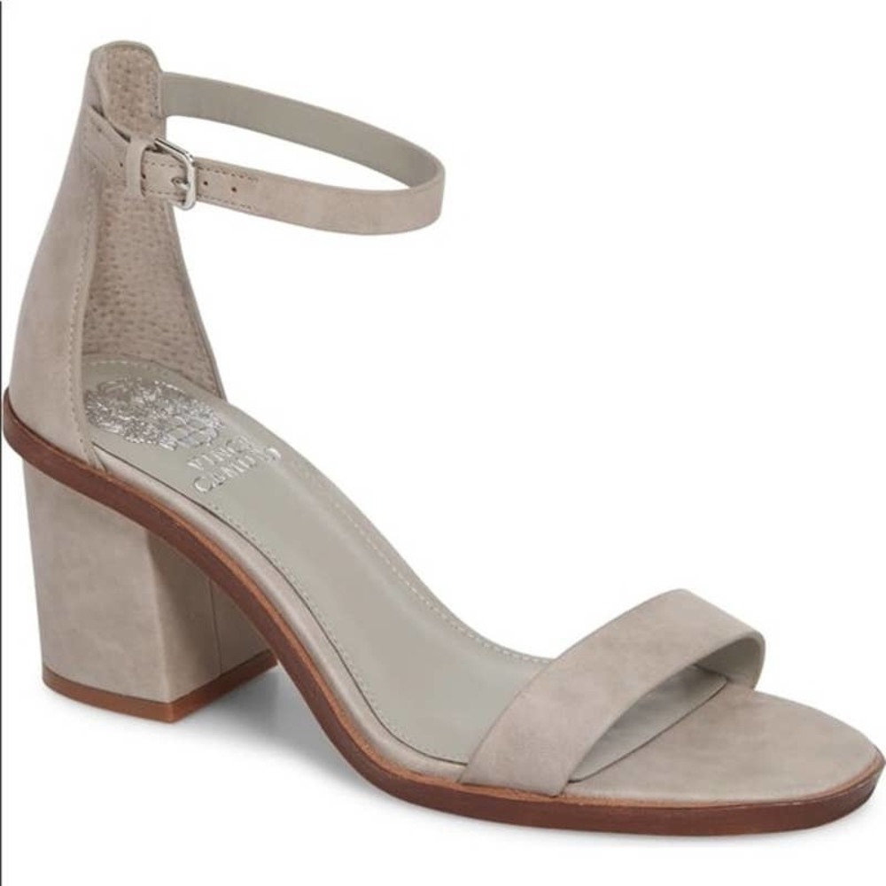 NEW!!! Vince Camuto Ankle Strap Sandal in Stones Throw Grey Women's Size…